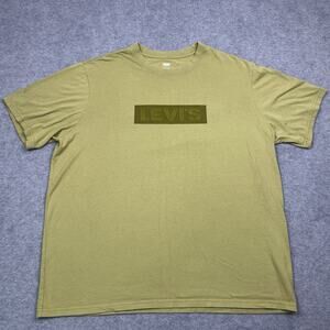 Levis Shirt Mens L Green Cotton Relaxed Fit Crew Neck Short Sleeve Tee